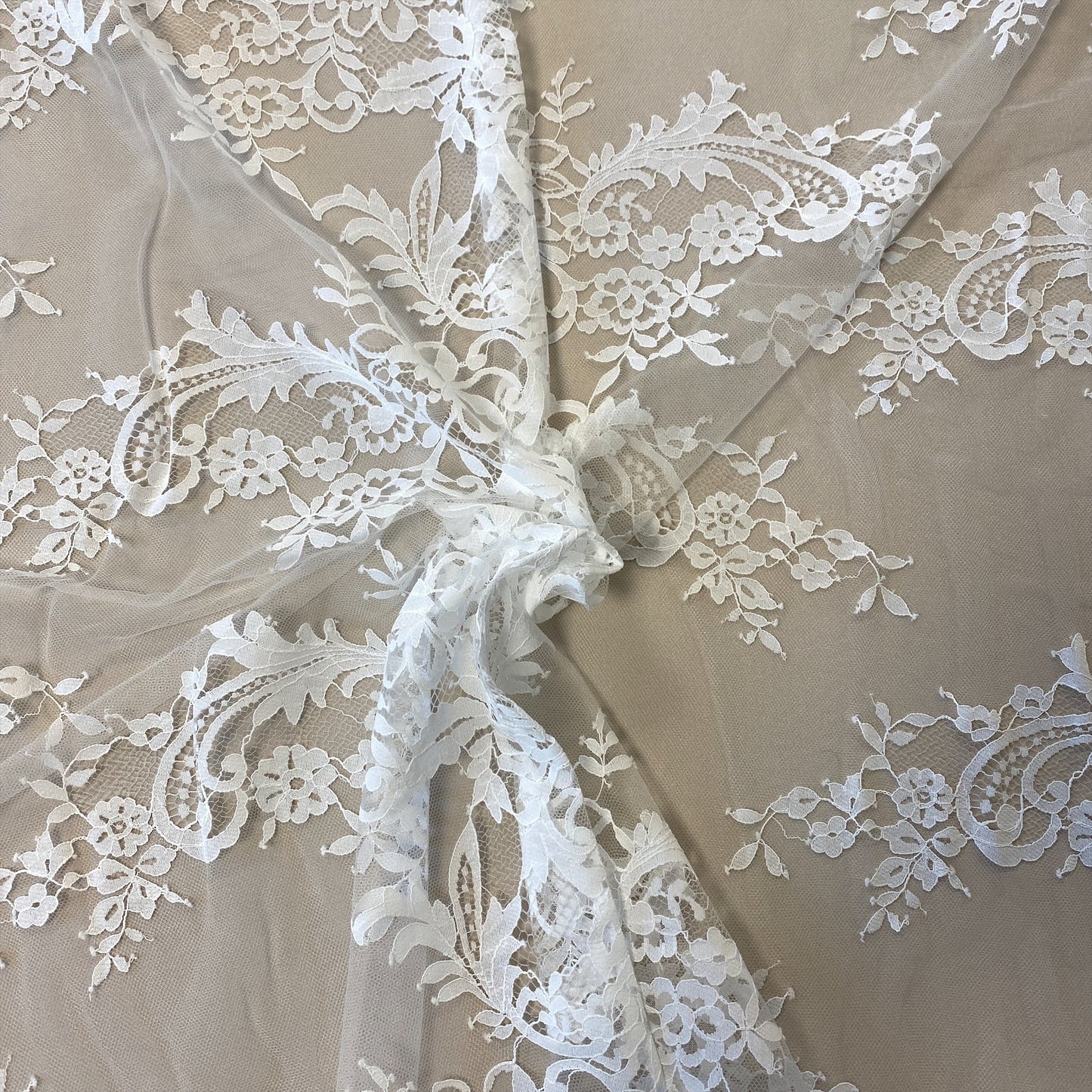 IVORY FLORAL LACE
