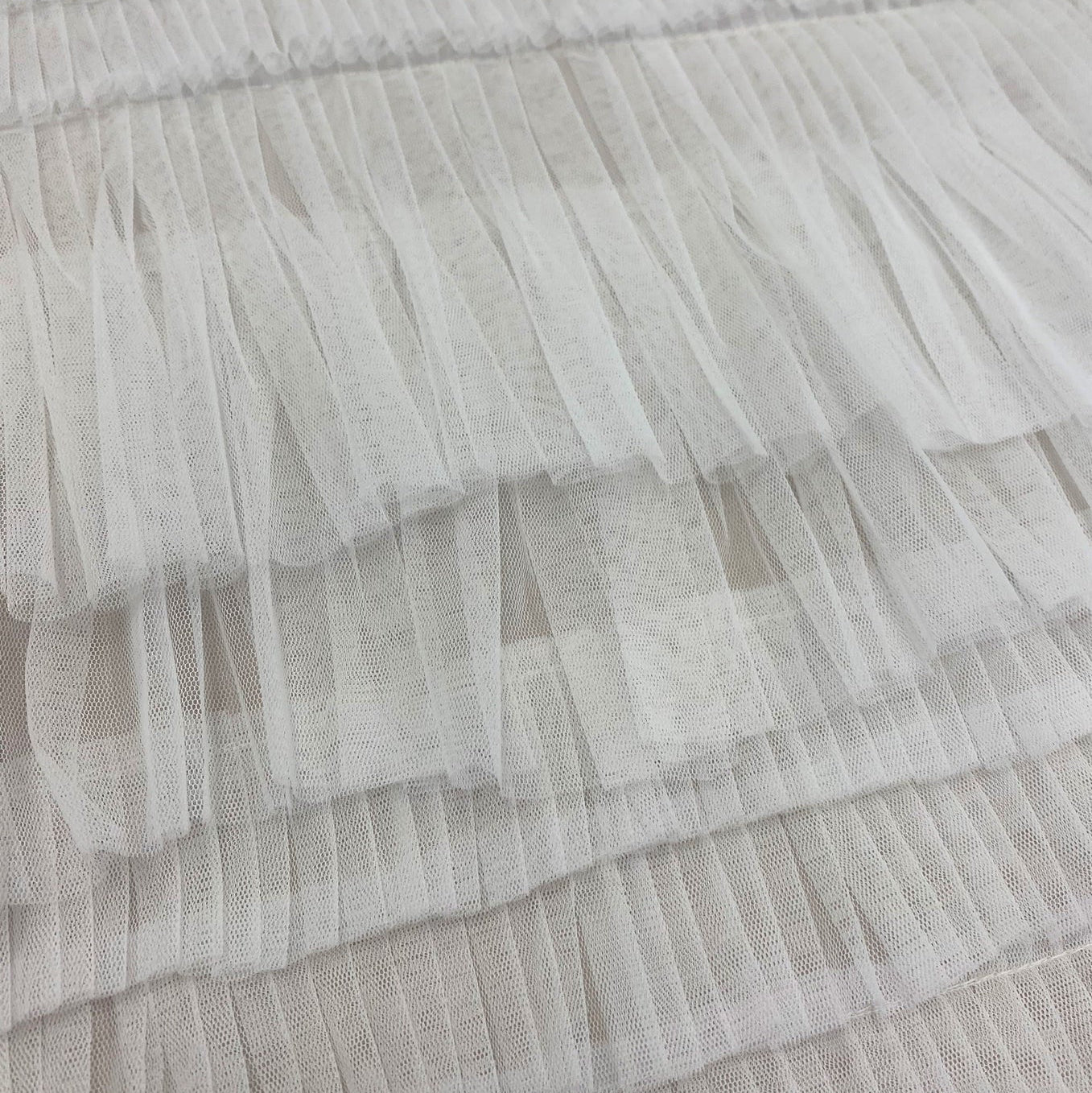 IVORY PLEATED TULLE