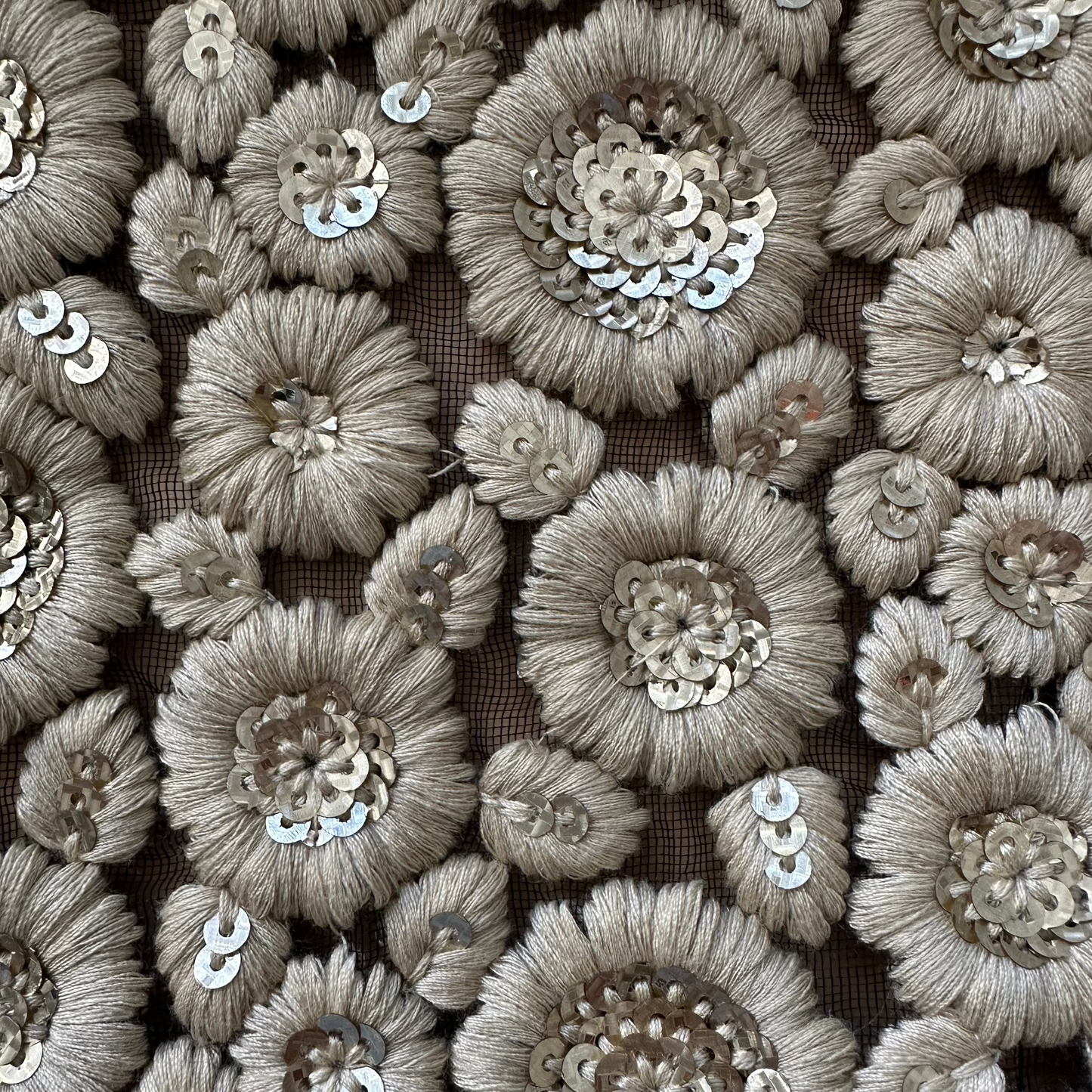 EMBROIDERED THREADWORK TULLE