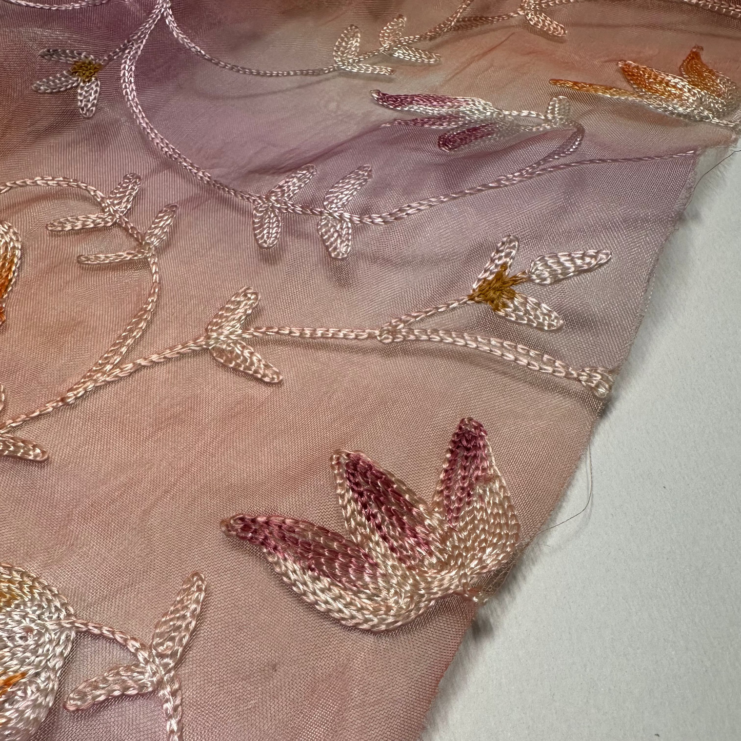 EMBROIDERED SILK ORGANZA