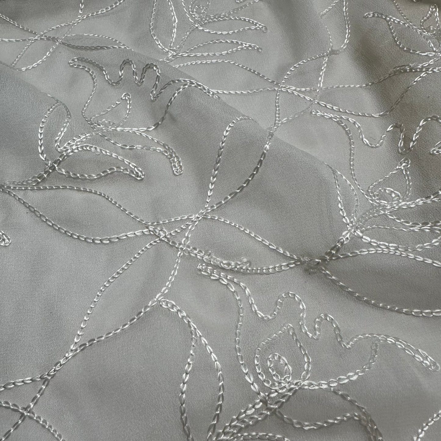 EMBROIDERED SILK GEORGETTE