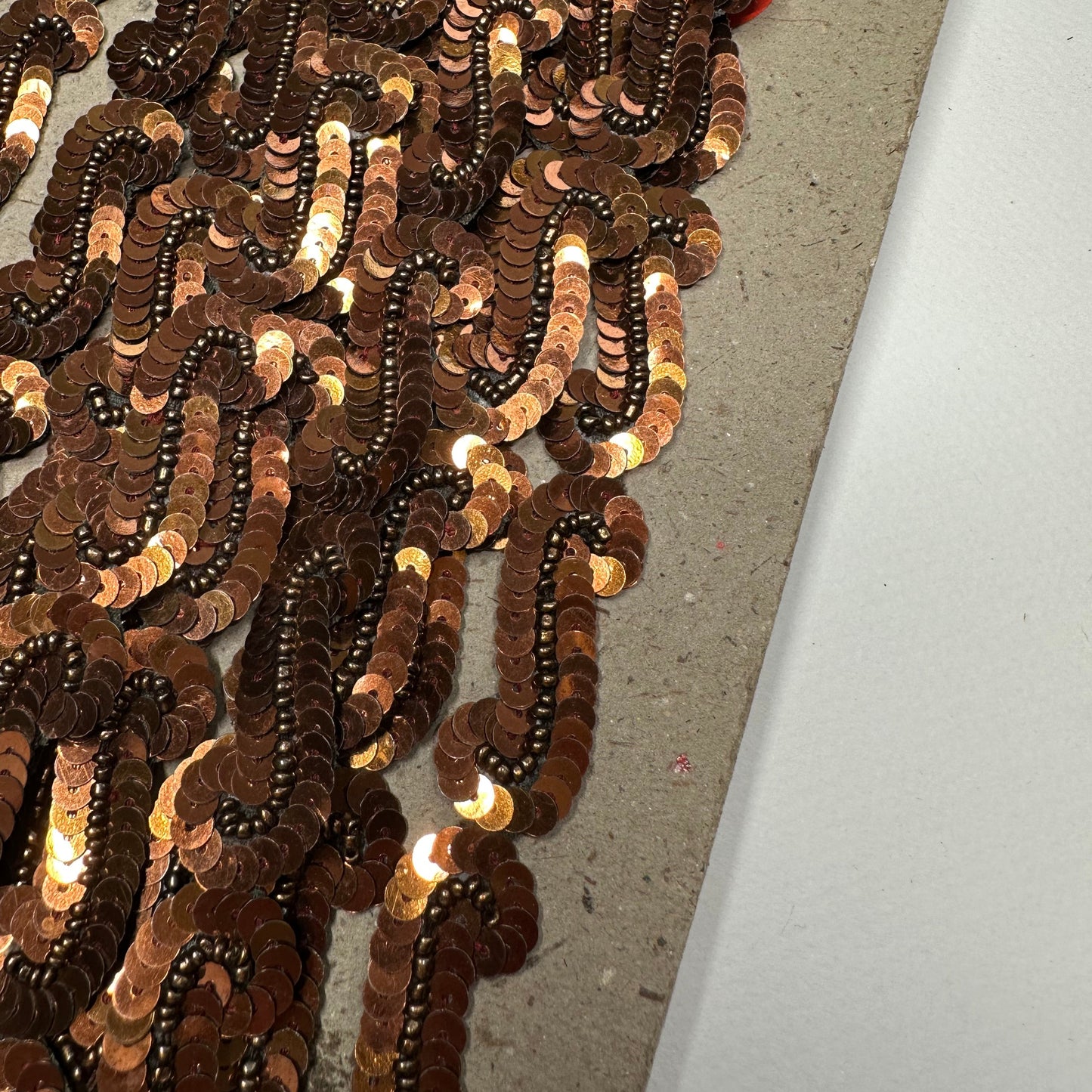 SEQUIN & BEADED COPPER TRIM