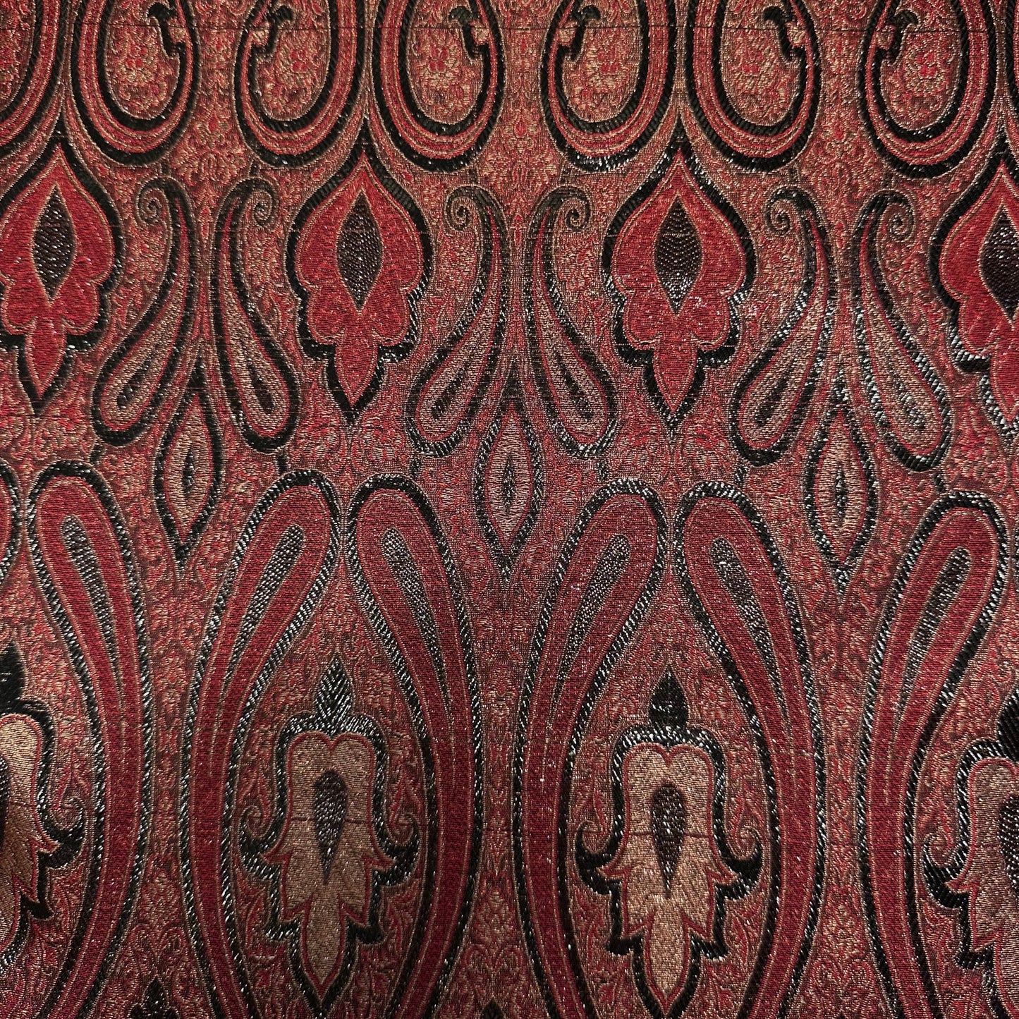 BURGUNDY BROCADE REMNANT