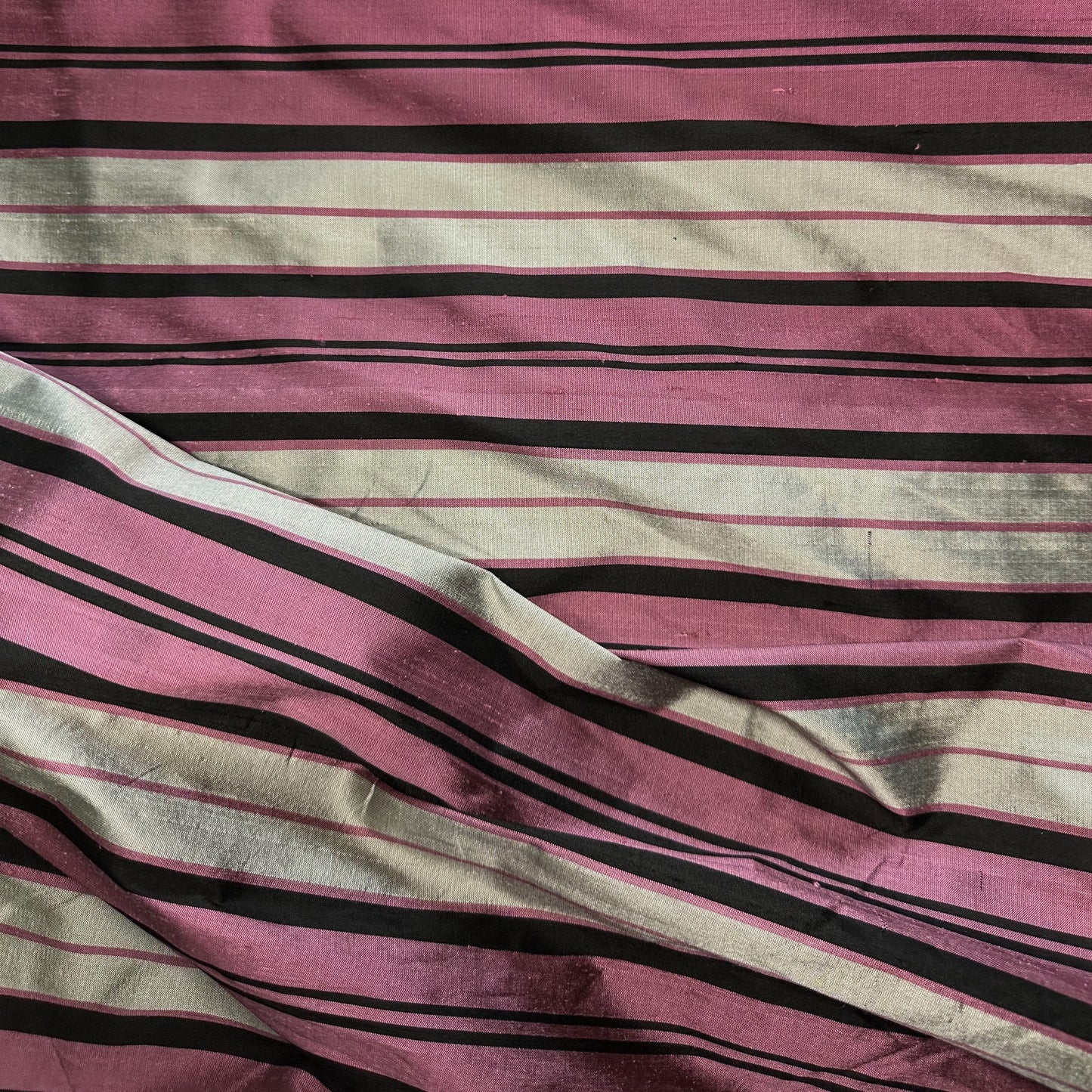 BLACK BON BON STRIPE SILK