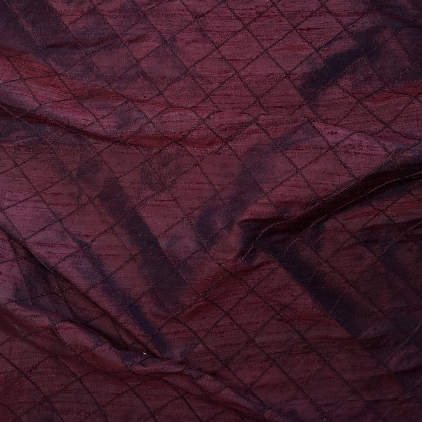 PINTUCK AUBERGINE DUPION SILK