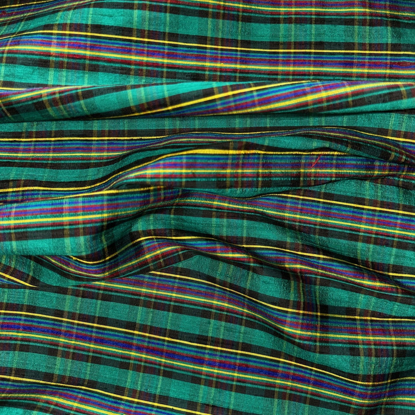 EMERALD CHECK SILK