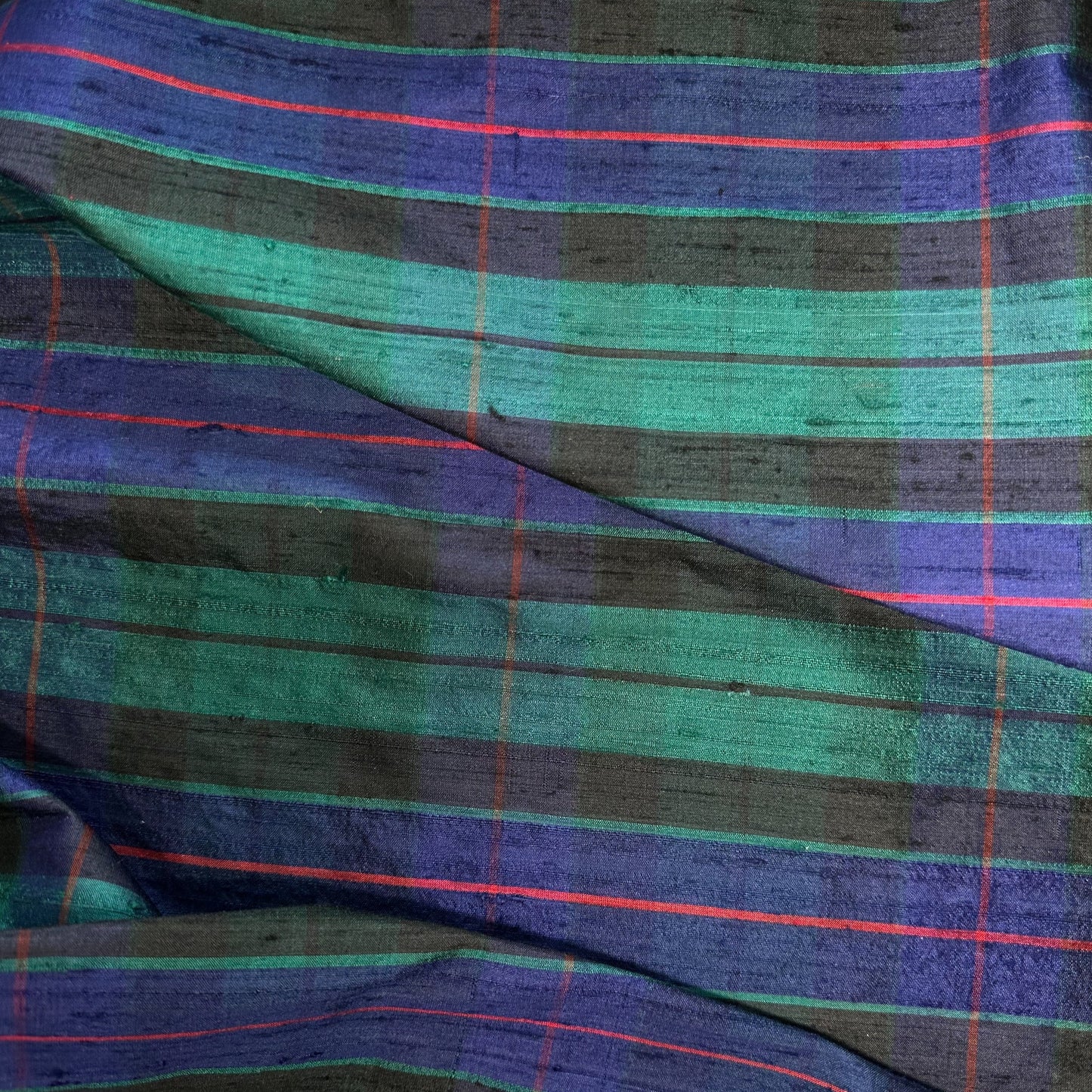 MORRISON GREEN CHECK SILK
