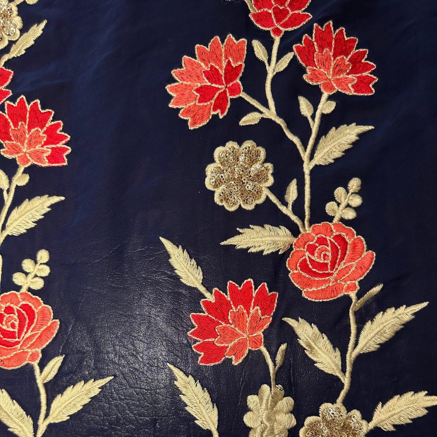 EMBROIDERED SILK GEORGETTE