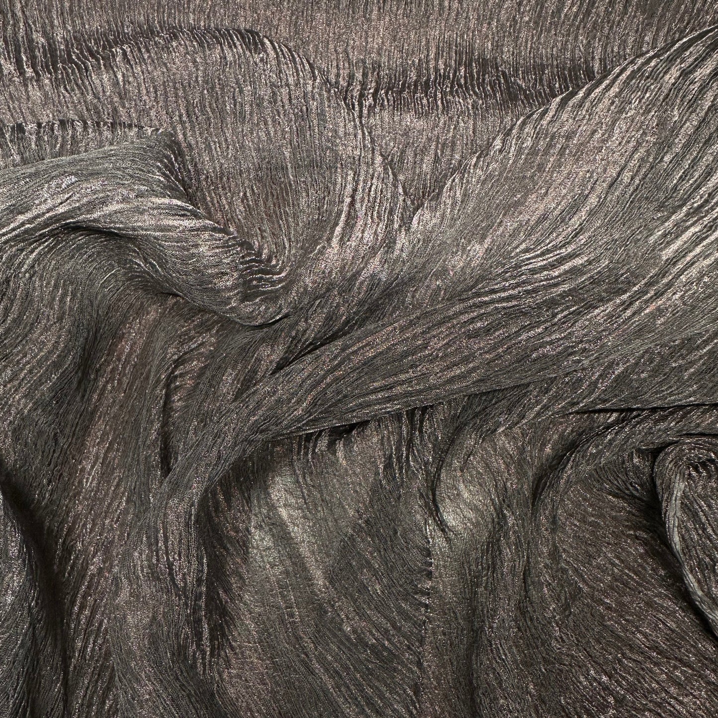 METALLIC CRINKLE SILK ORGANZA