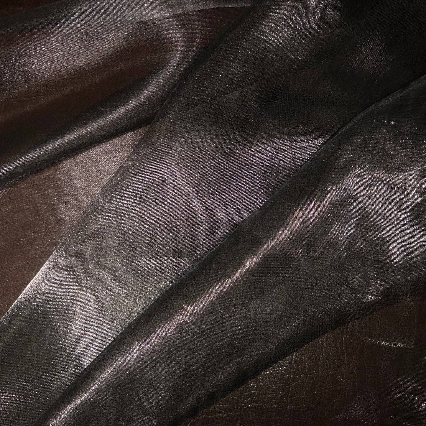 METALLIC BLACK SILK ORGANZA