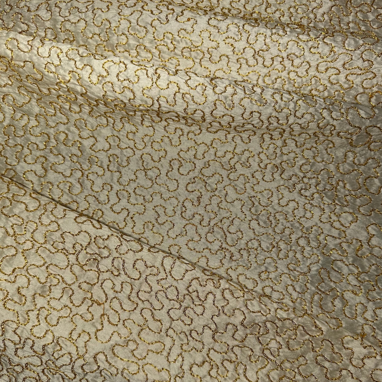 EMBROIDERED METALLIC POWERLOOM SILK