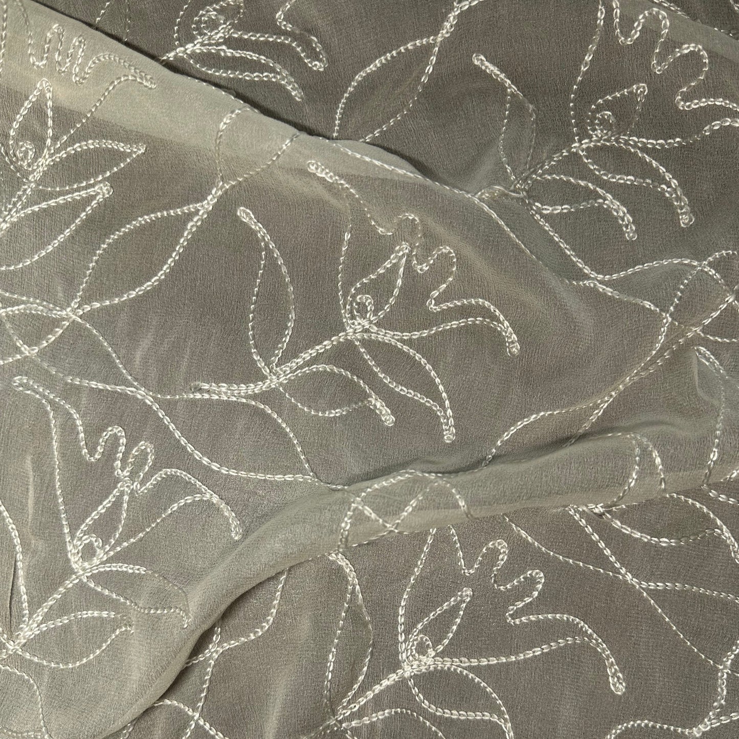 EMBROIDERED SILK GEORGETTE