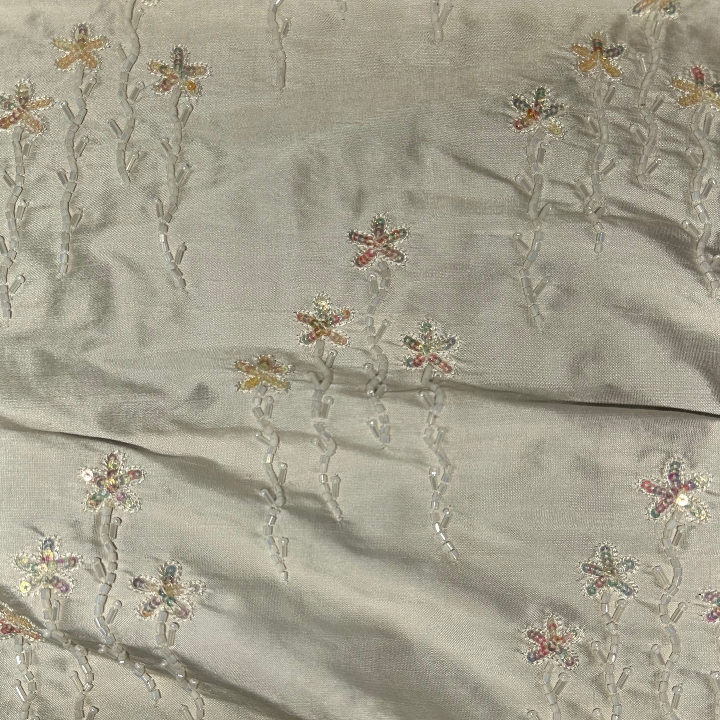 EMBROIDERED SEQUIN POWERLOOM SILK