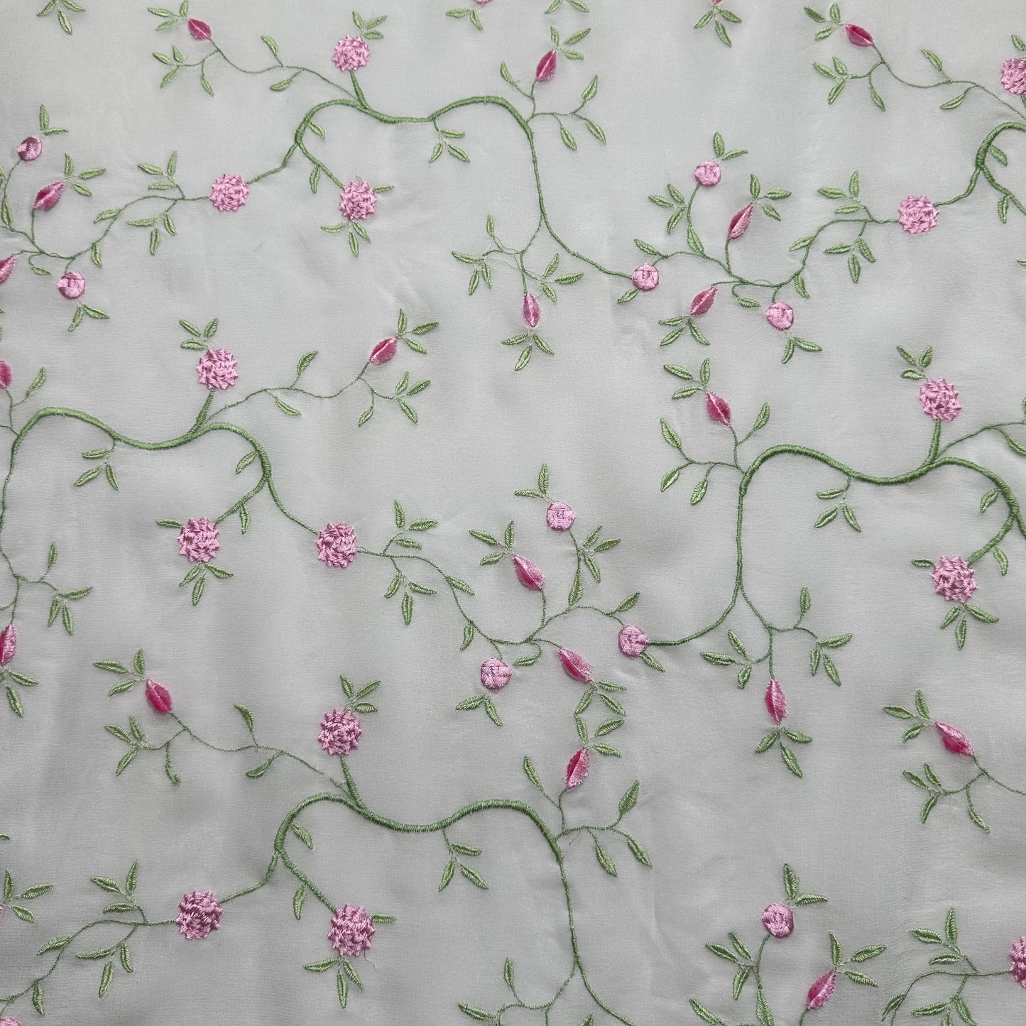 EMBROIDERED SILK GEORGETTE