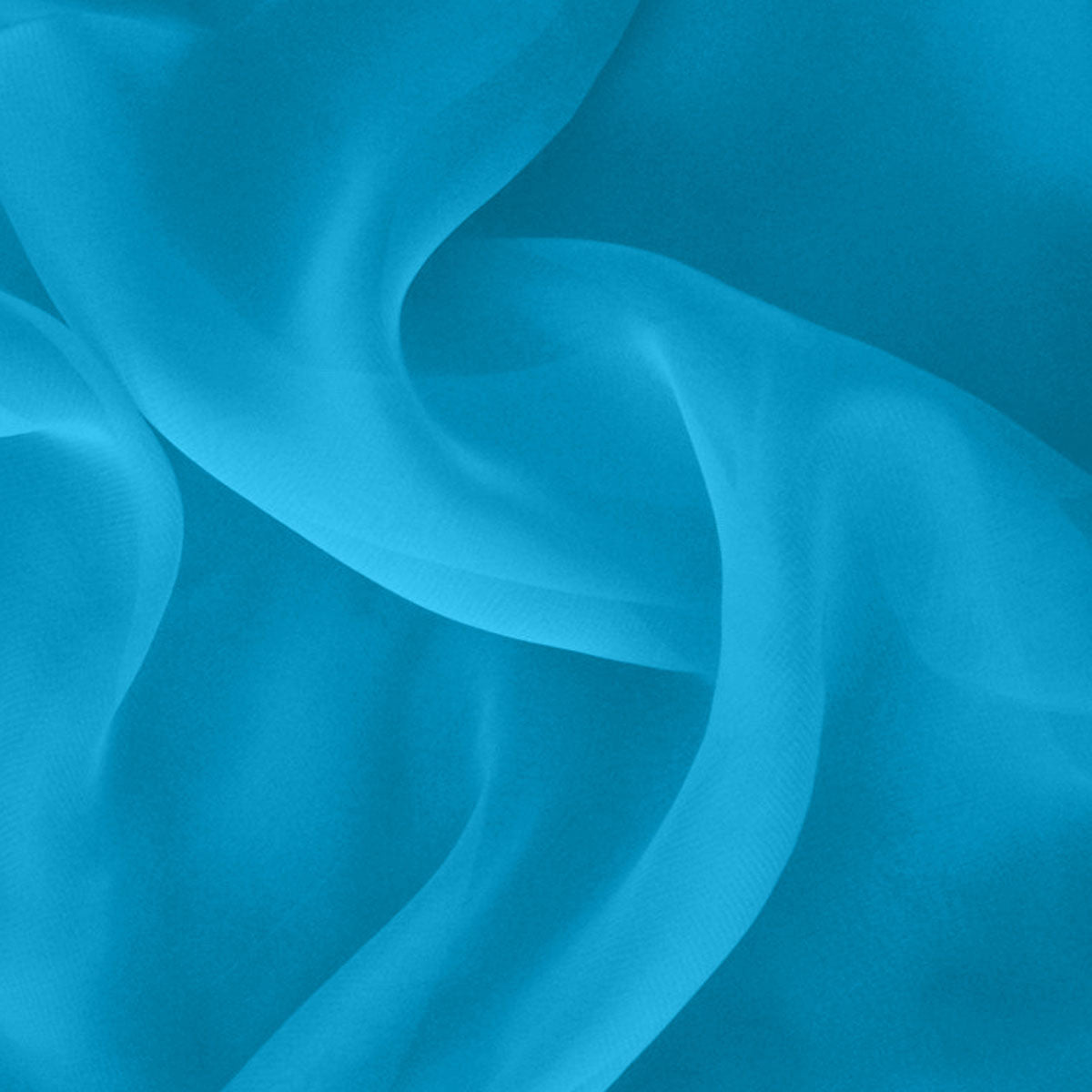 TURQUOISE SILK GEORGETTE REMNANT