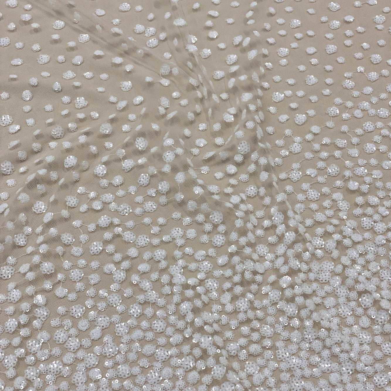 IVORY SEQUINNED TULLE