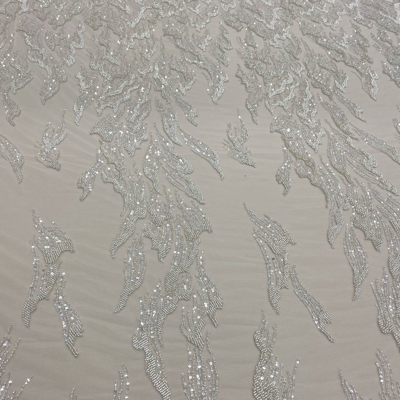 IVORY BEADED TULLE