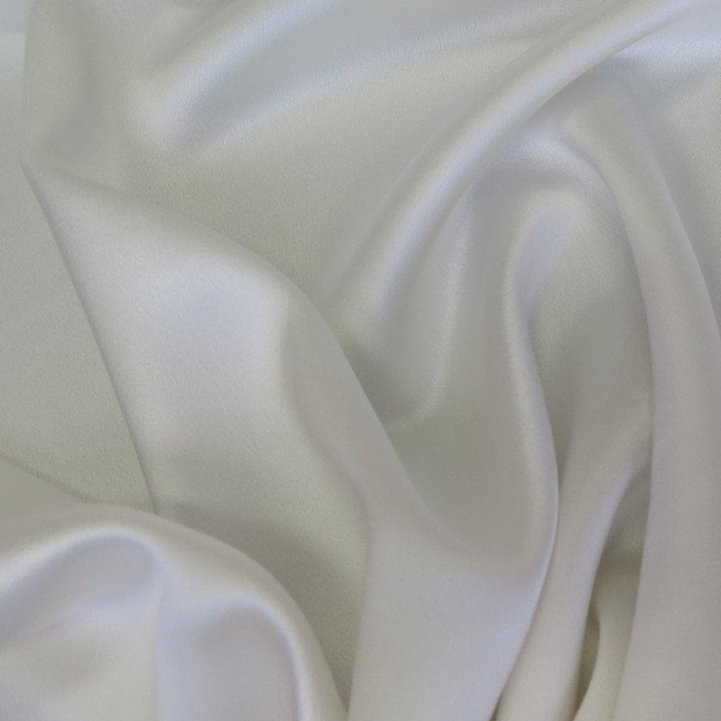 IVORY CREPE SILK SATIN