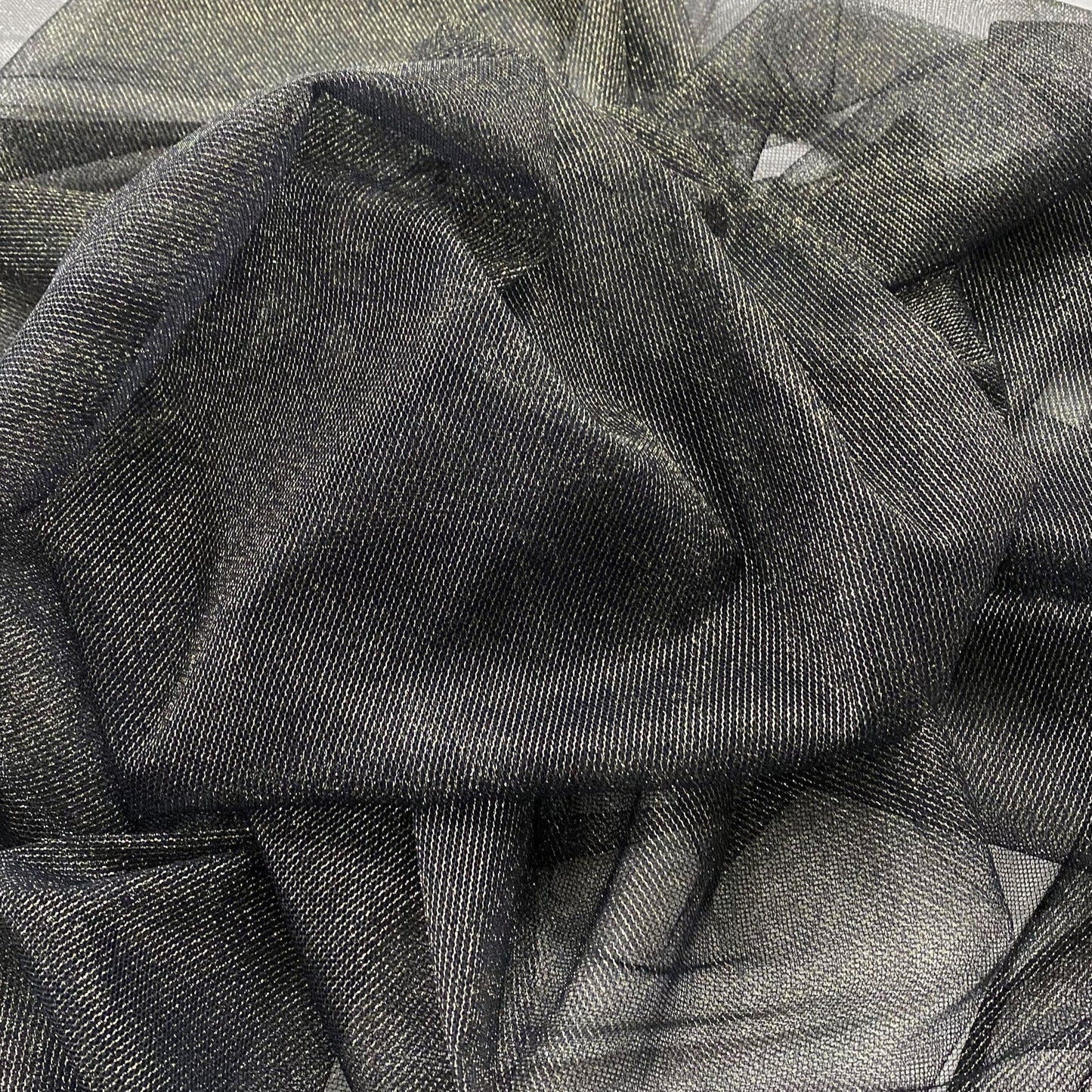 BLACK GOLD LUREX TULLE