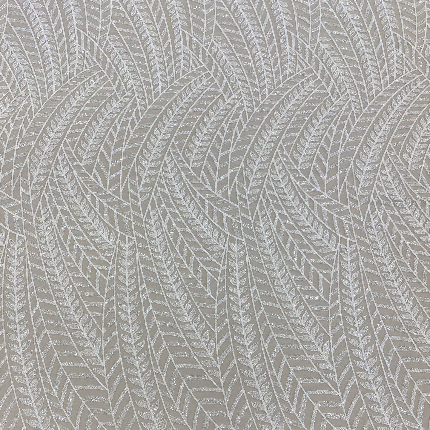 IVORY EMBROIDERED TULLE