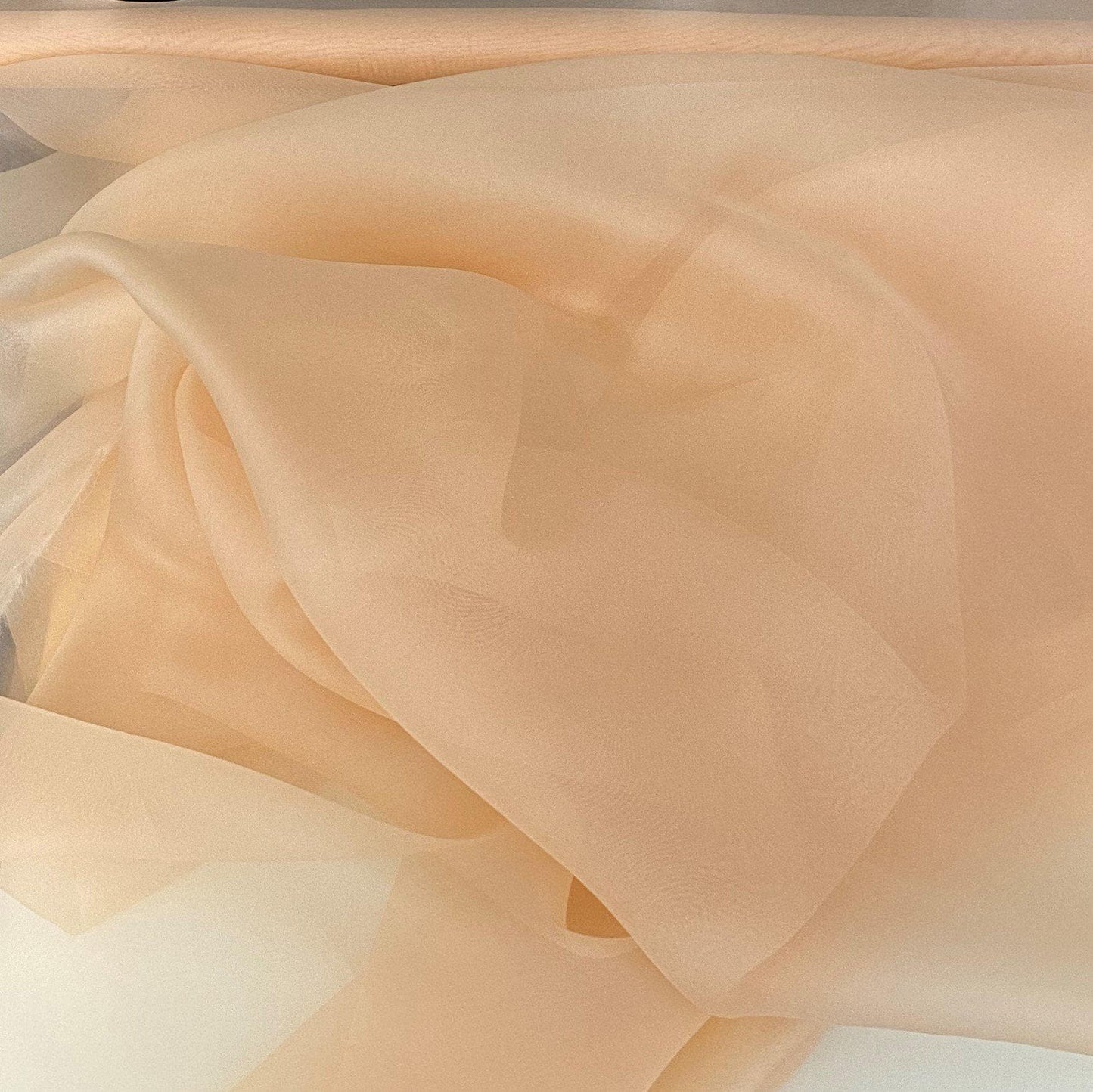 APRICOT SILK ORGANZA