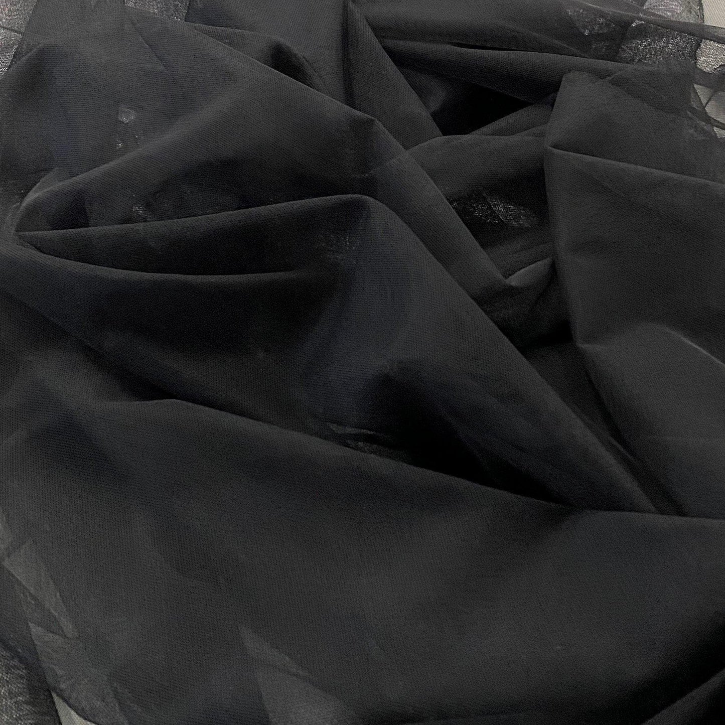 BLACK POLYESTER TULLE