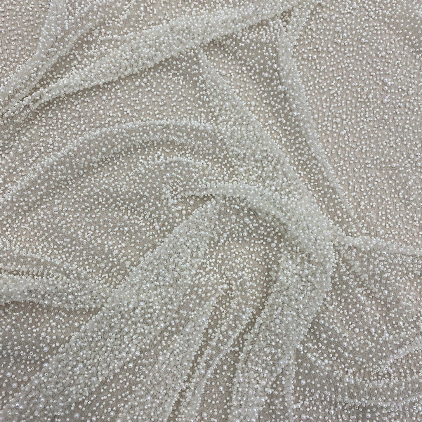 IVORY BEADED TULLE