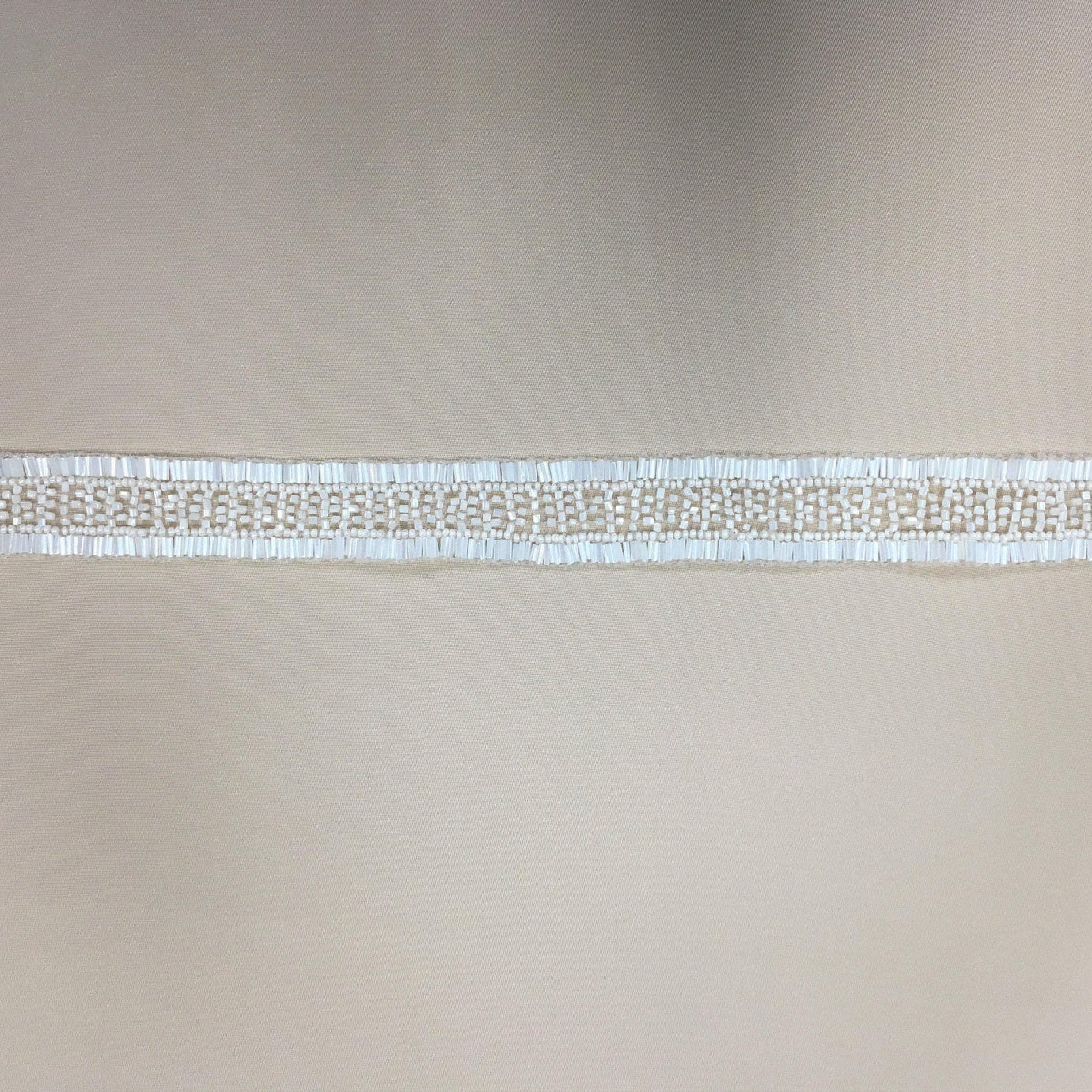 WHITE BEADED TRIM
