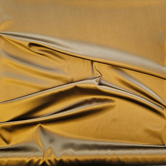 CHESTNUT STRETCH SILK SATIN
