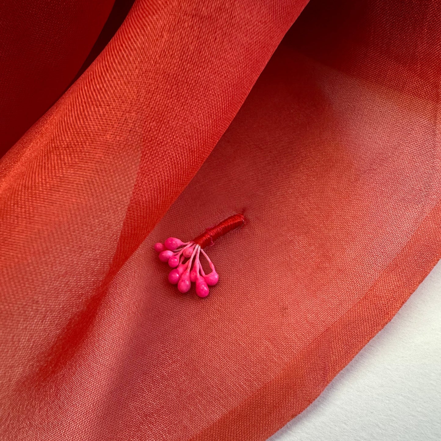 EMBROIDERED SILK ORGANZA