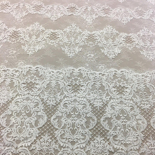 IVORY TEXTURED FINE LACE