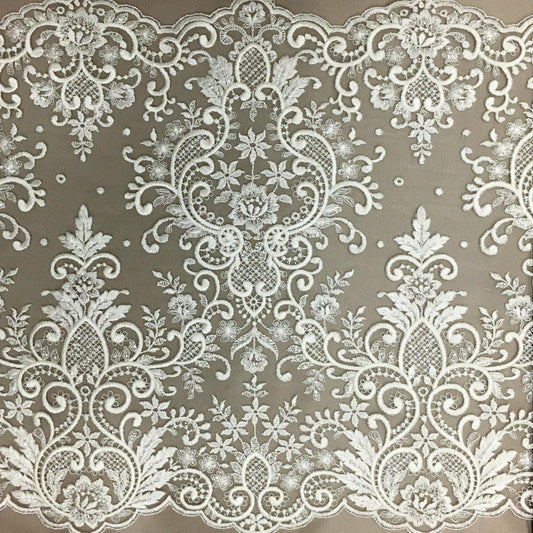 IVORY BEADED LACE TRIM