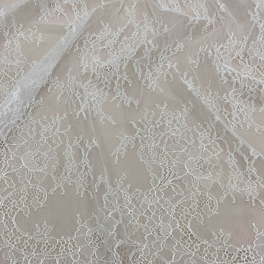 FINE WHITE FLORAL LACE
