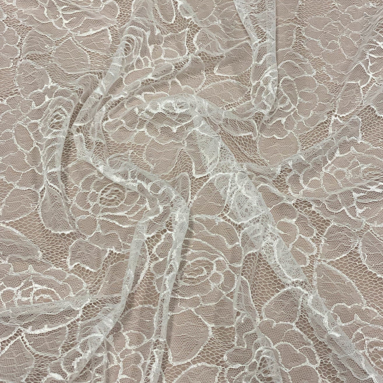 IVORY ROSE FINE LACE