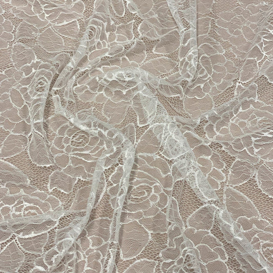 IVORY ROSE FINE LACE