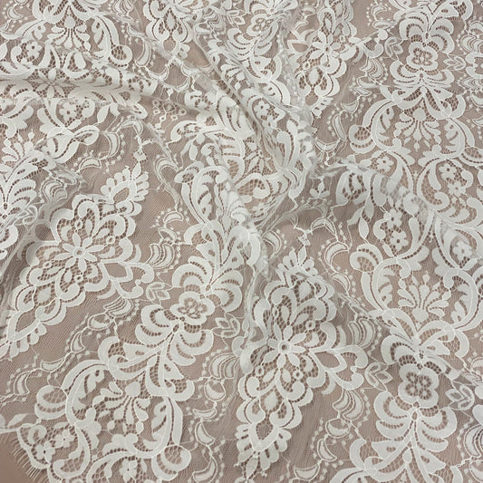 IVORY CORDED FINE LACE