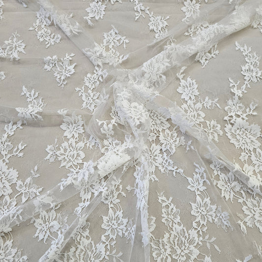 FINE IVORY FLORAL LACE
