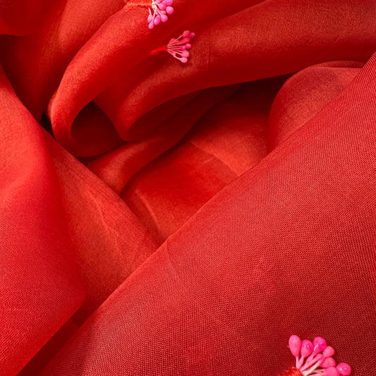 EMBROIDERED SILK ORGANZA