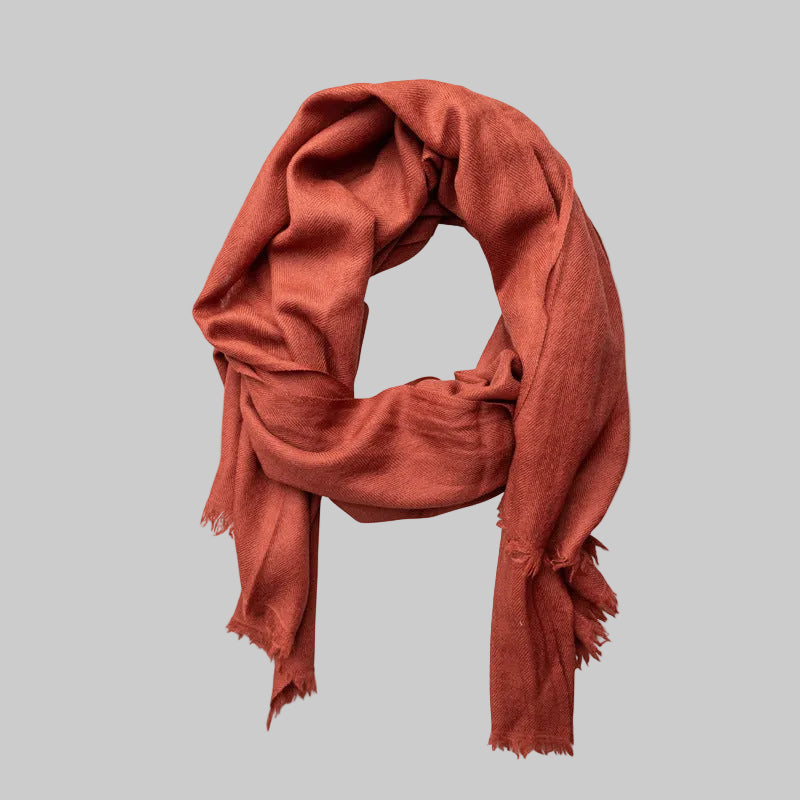 Fine Wool Herringbone Scarf