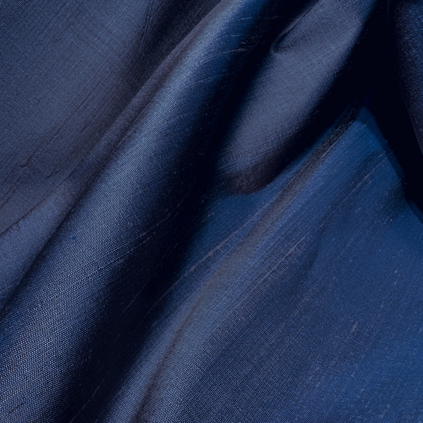 FRENCH NAVY DUPION SILK