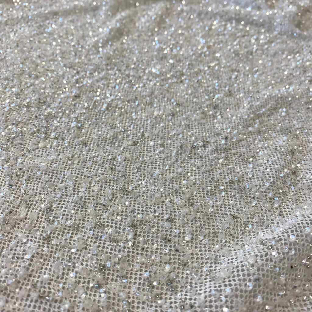 IVORY BEADED MESH