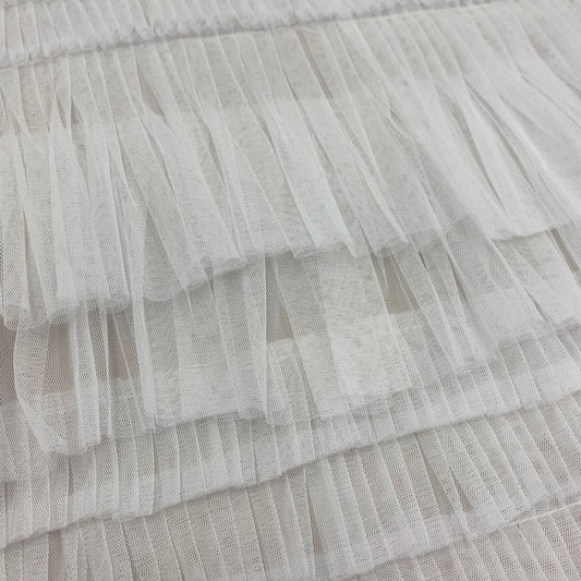 IVORY PLEATED TULLE