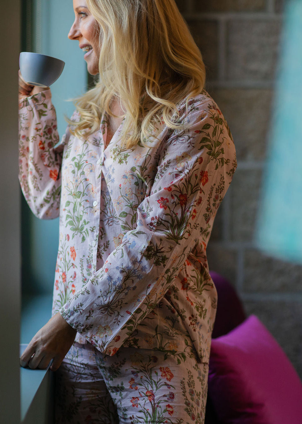 Cotton PJ's in Blush Flower