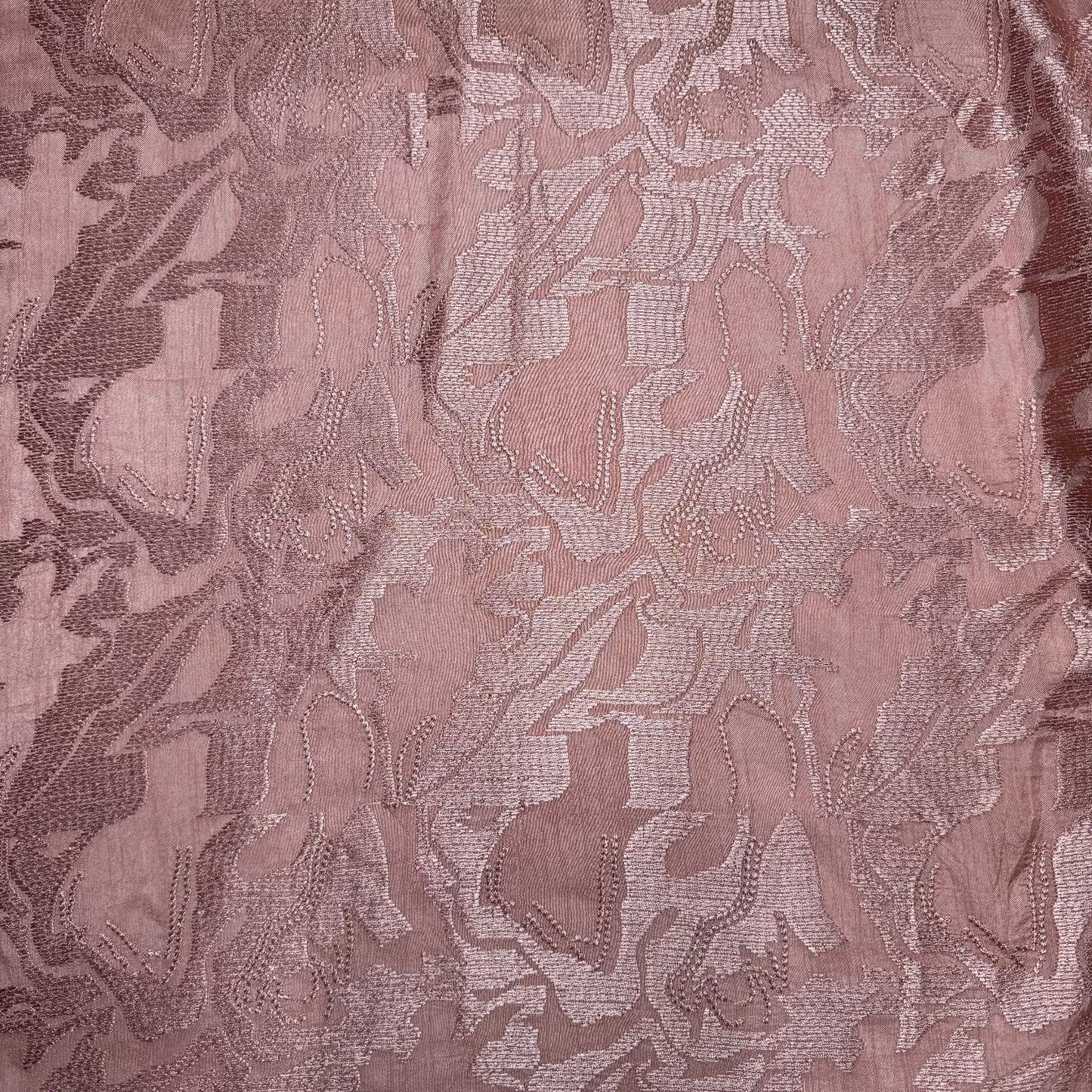 EMBROIDRED VISCOSE IN MUSK