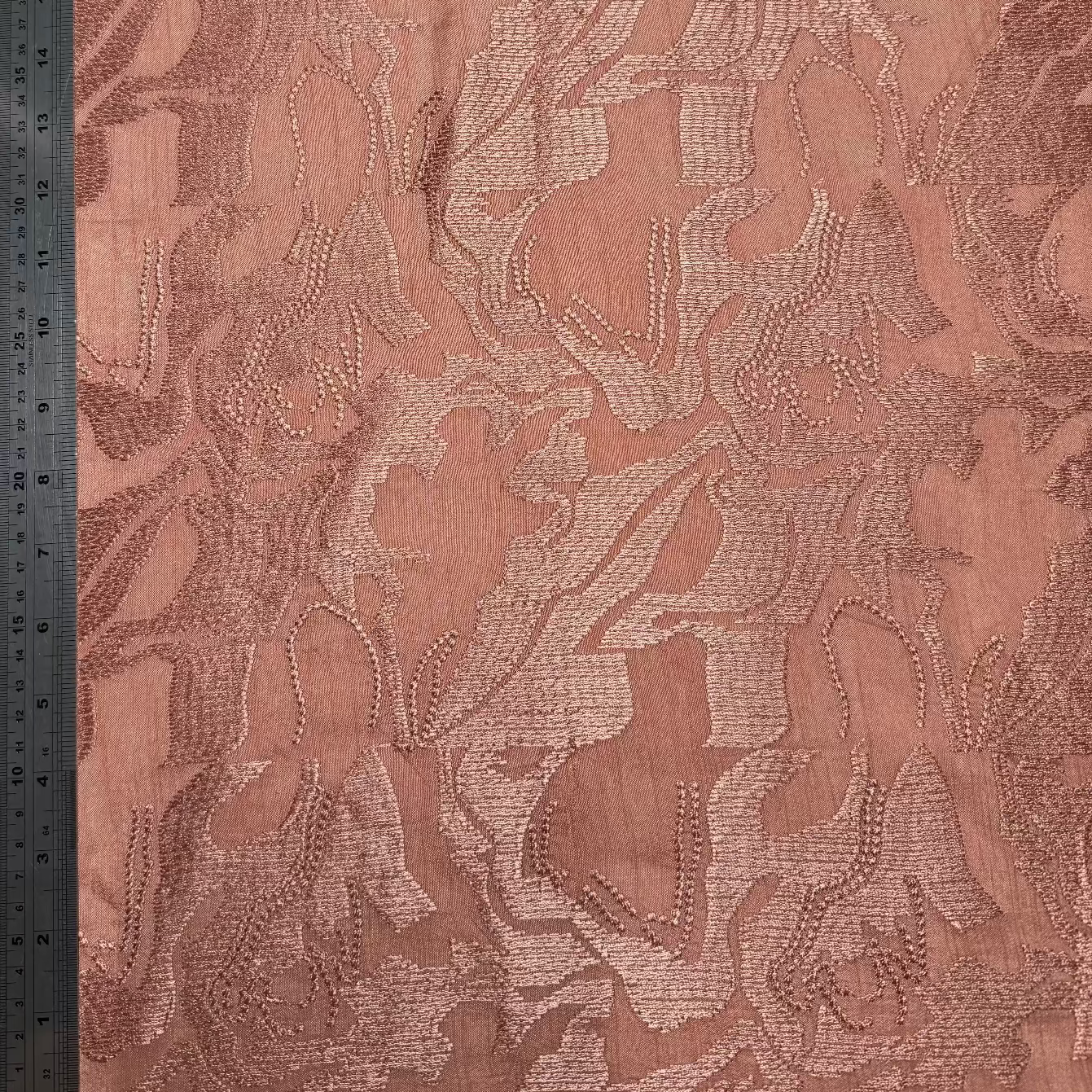 EMBROIDRED VISCOSE IN MUSK