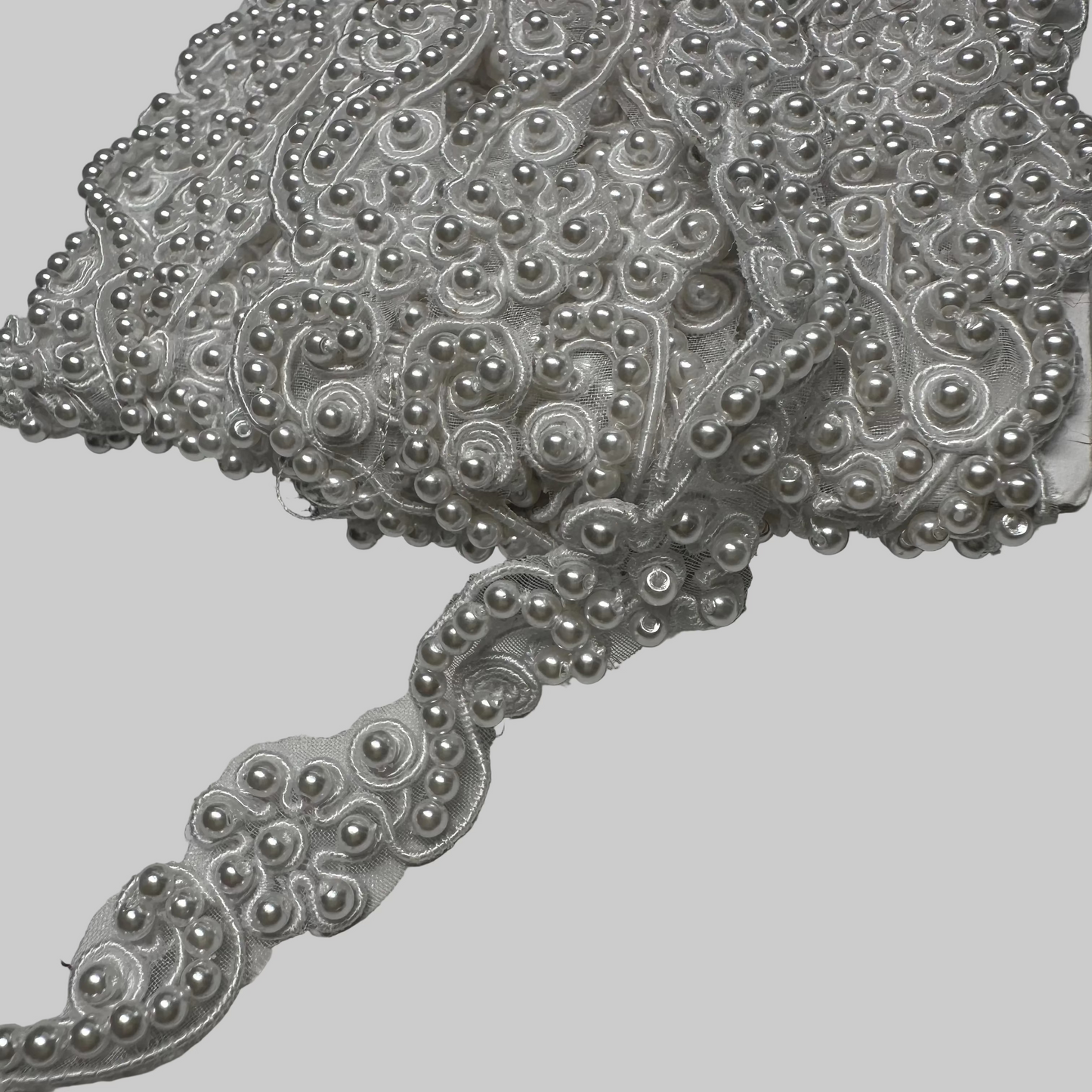 PEARL BEADED BRIDAL TRIM