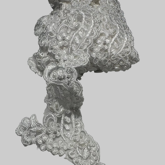 SCALLOPED BEADED BRIDAL TRIM