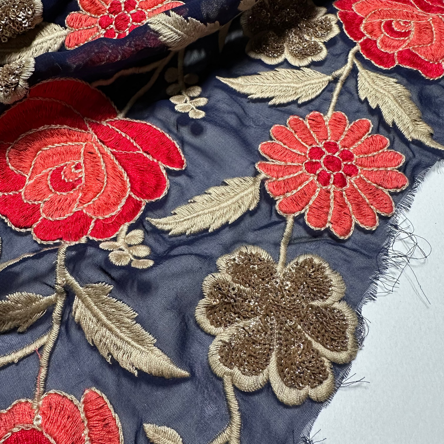 EMBROIDERED SEQUINNED GEORGETTE