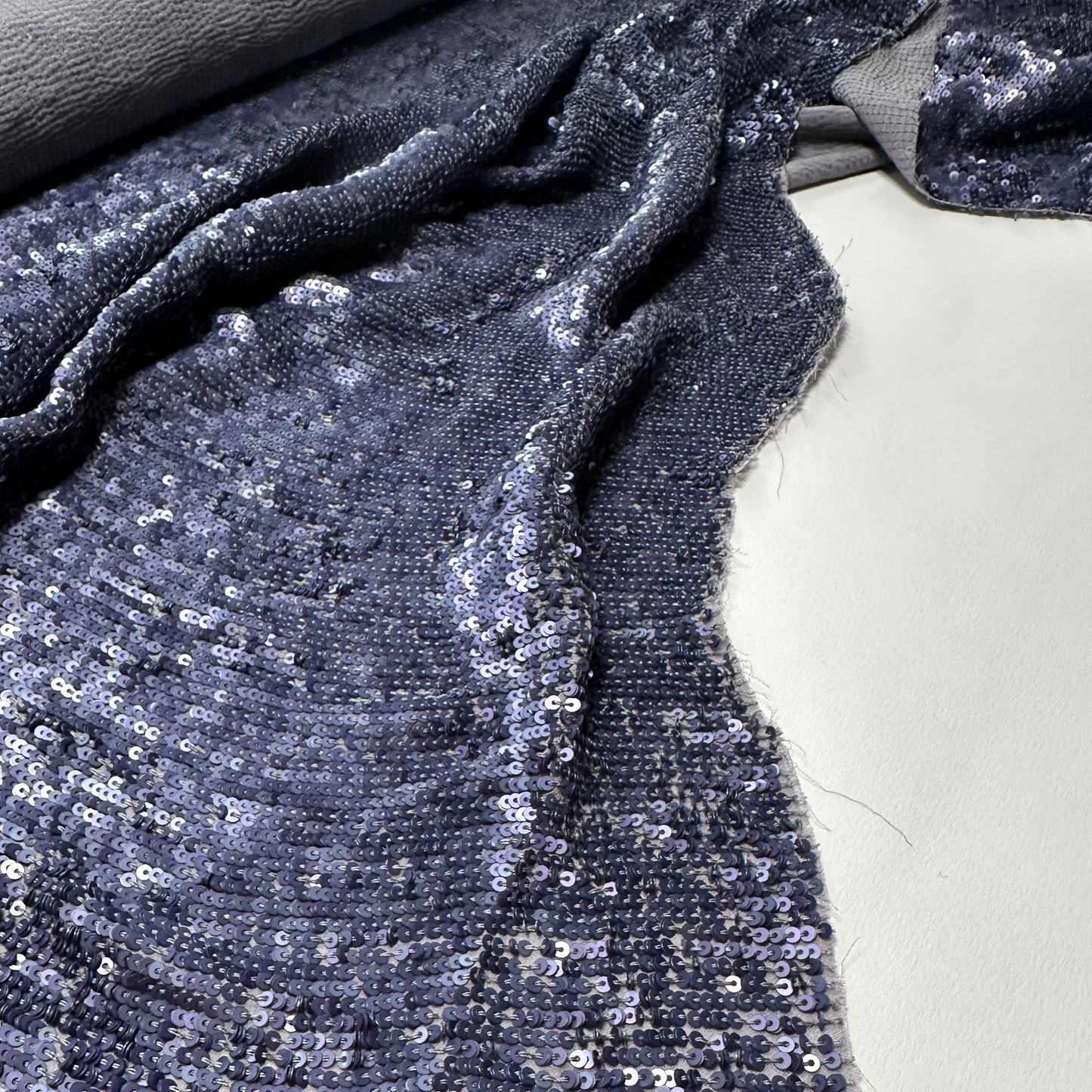 DENIM SEQUINNED GEORGETTE REMNANT