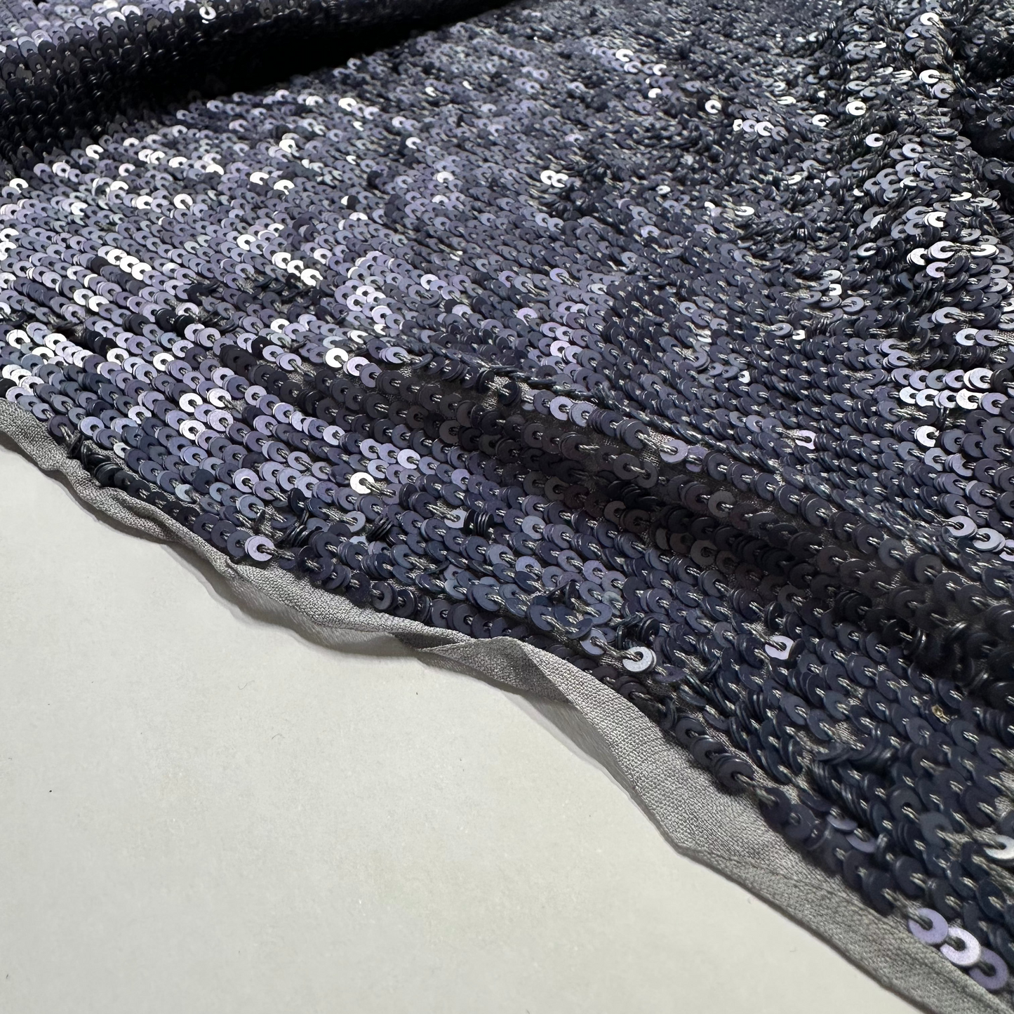 DENIM SEQUINNED GEORGETTE REMNANT